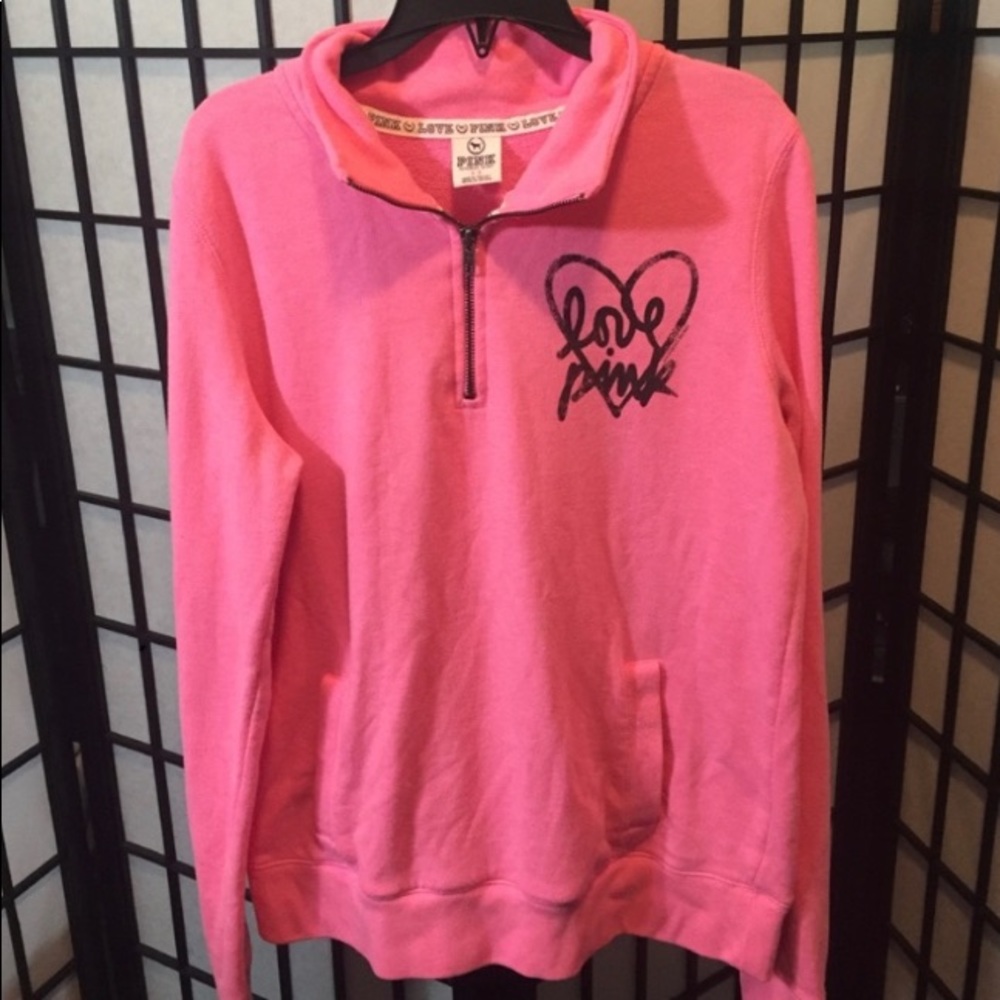 Victoria’s Secret Pink 1/4 zip sweatshirt sz small